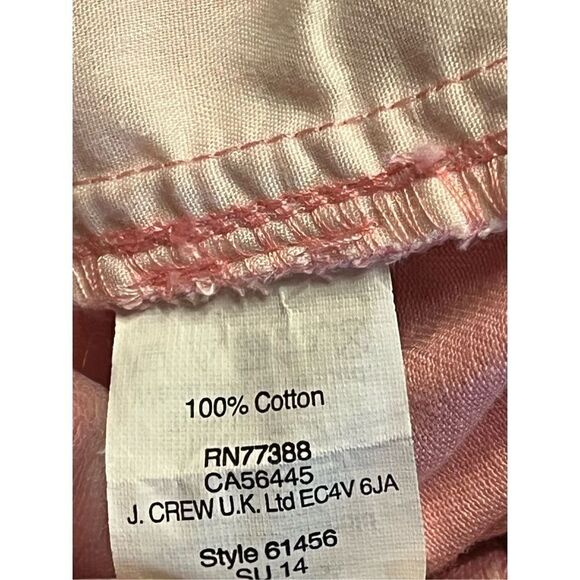 J. Crew Low Fit Rise Shorts Light Pink Women's Size 00 Chino (2790) - Picture 4 of 4